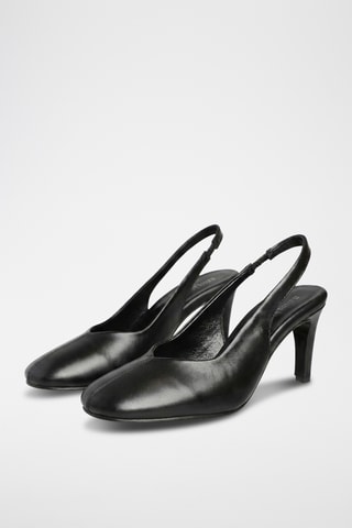 Décolleté in pelle Zanyale - Nero