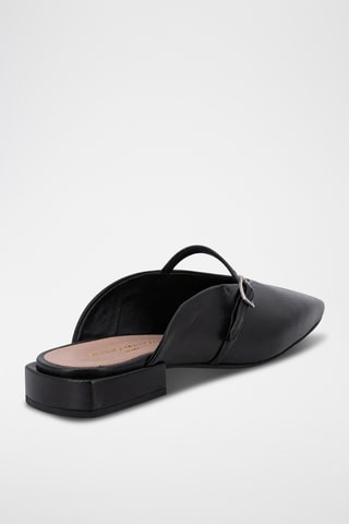 Ciabatte in pelle Mika - Nero