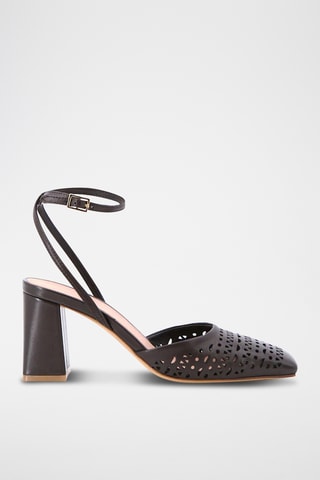 Décolleté in pelle Lornia - Nero