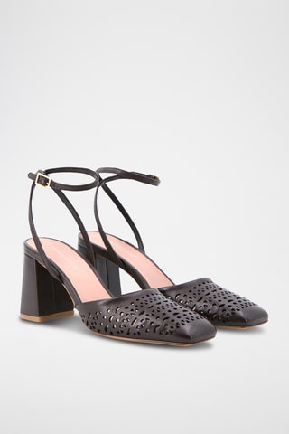 Décolleté in pelle Lornia - Nero
