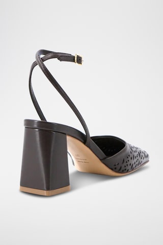 Décolleté in pelle Lornia - Nero
