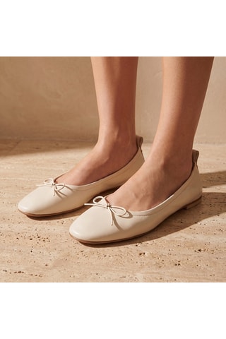 Ballerine in pelle Aryiane - Bianco