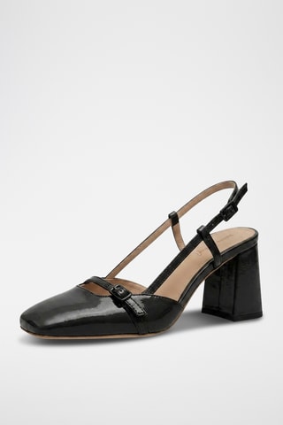 Décolleté in pelle Rita - Nero