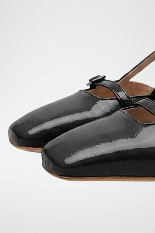 Décolleté in pelle Rita - Nero