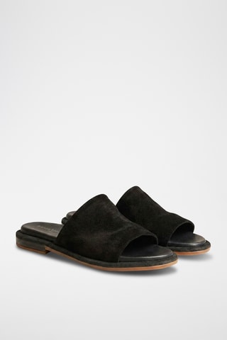 Ciabatte in pelle Macaria - Nero