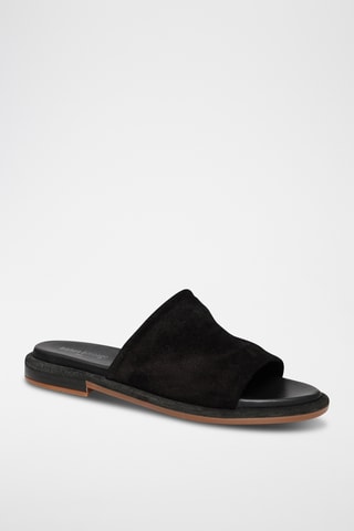 Ciabatte in pelle Macaria - Nero