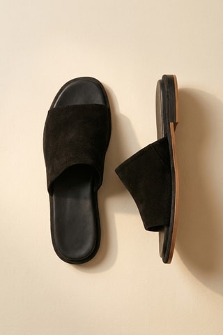 Ciabatte in pelle Macaria - Nero