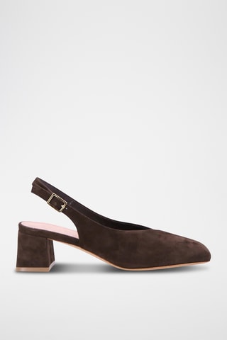 Décolleté in pelle Dorla - Marrone