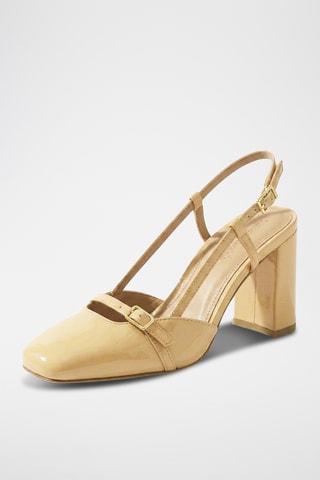 Décolleté in pelle Rita - Giallo