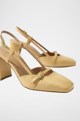 Décolleté in pelle Rita - Giallo
