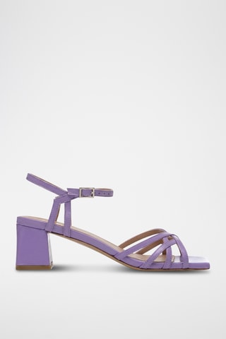 Sandali con tacco in pelle Ronia - Viola