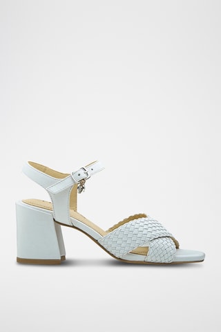 Sandali con tacco in pelle Fyrelle - Bianco