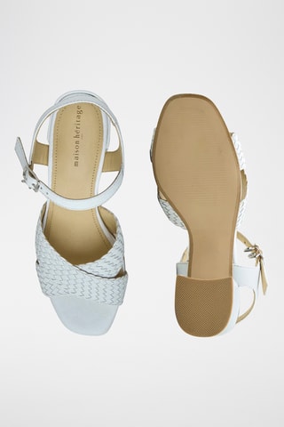 Sandali con tacco in pelle Fyrelle - Bianco