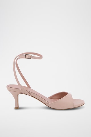 Sandali con tacco in pelle Nonia - Bianco