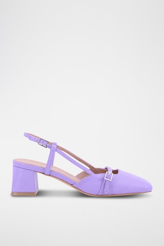 Décolleté in pelle Ditta - Viola