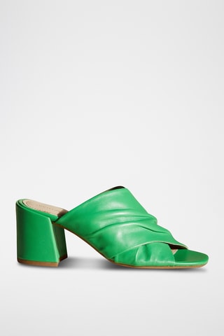 Sandali con tacco in pelle Lynas - Marrone