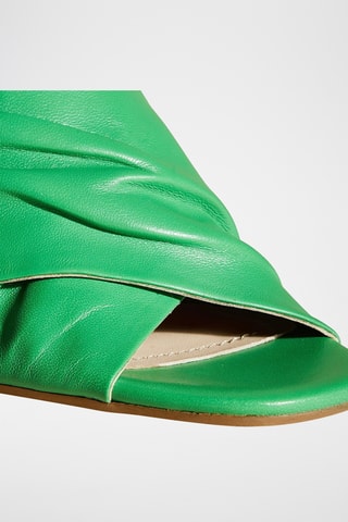 Sandali con tacco in pelle Lynas - Marrone