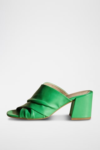 Sandali con tacco in pelle Lynas - Marrone