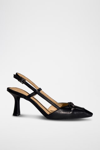 Décolleté in pelle Parana - Nero
