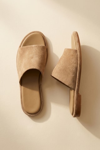 Ciabatte in pelle Macaria - Beige
