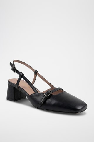 Décolleté in pelle Ditta - Nero