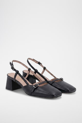 Décolleté in pelle Ditta - Nero