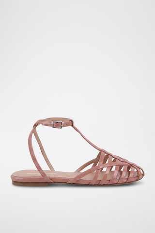 Sandali alla schiava in pelle Oriana - Rosa