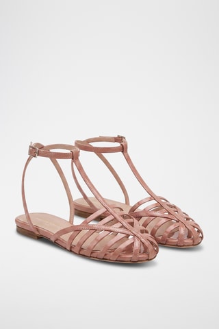 Sandali alla schiava in pelle Oriana - Rosa