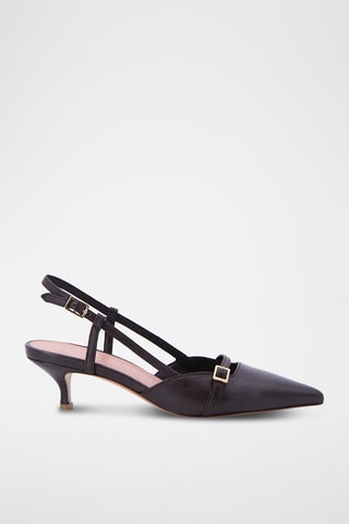 Décolleté in pelle Nati - Nero