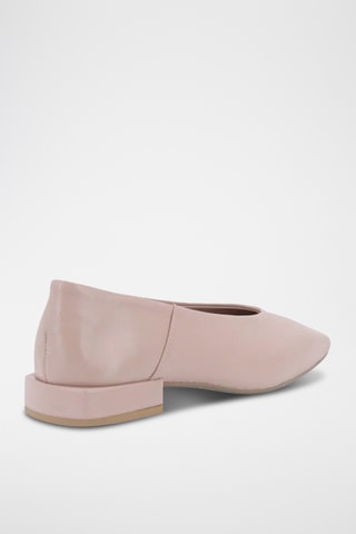Ballerine con tacco in pelle Donia - Beige