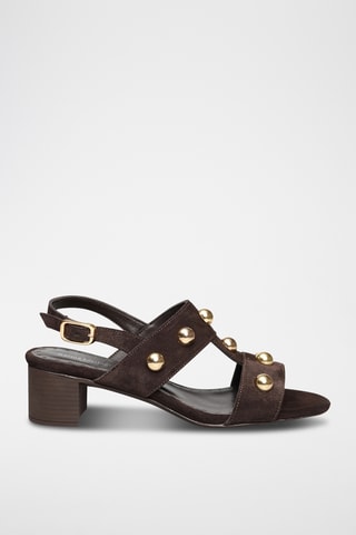 Sandali con tacco in pelle Xante - Marrone