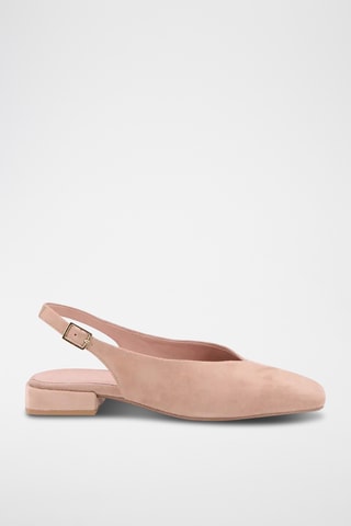 Ballerine con tacco in pelle Eda - Beige