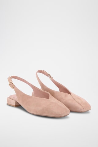 Ballerine con tacco in pelle Eda - Beige
