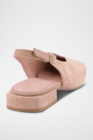 Ballerine con tacco in pelle Eda - Beige