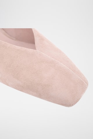 Ballerine con tacco in pelle Eda - Beige