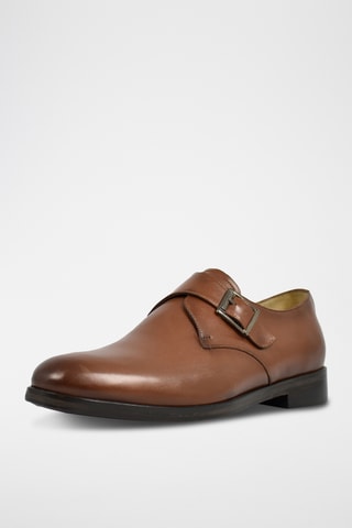 Stringate in pelle George - Marrone