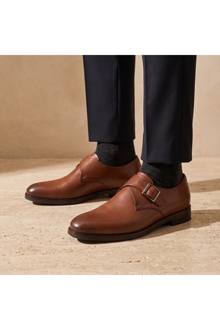 Stringate in pelle George - Marrone