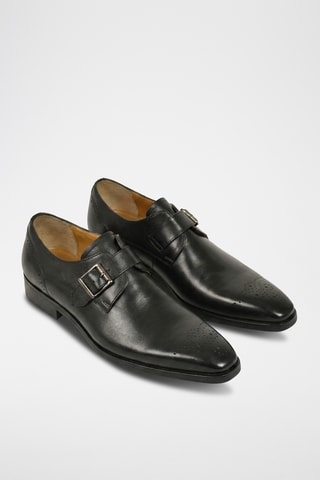 Stringate in pelle Sebastian - Nero