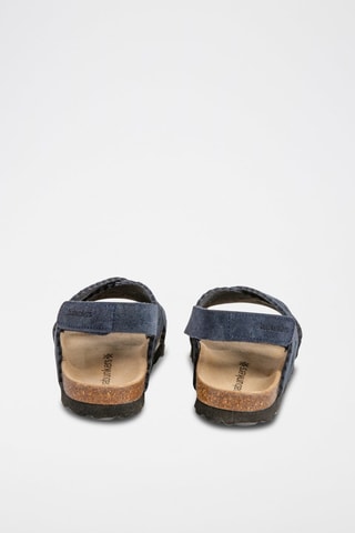 Sandali in pelle scamosciata Rosso - Navy