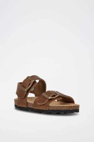 Sandali in pelle Rosso - Marrone