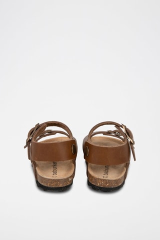 Sandali in pelle Rosso - Marrone