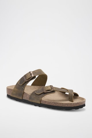 Sandali in pelle - Kaki