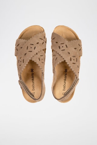 Sandali in pelle scamosciata Rosso - Marrone