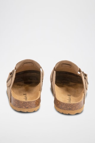 Sabot in pelle scamosciata Rosso - Marrone chiaro