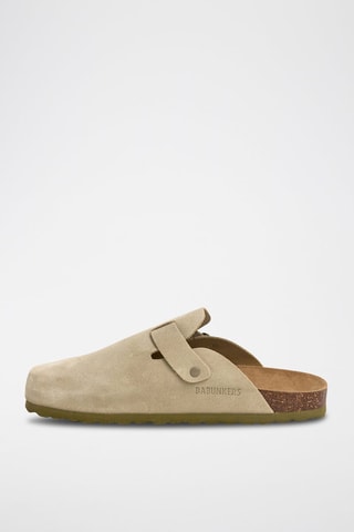 Sabot in pelle scamosciata - Beige