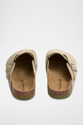 Sabot in pelle scamosciata - Beige