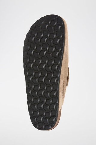 Sabot in pelle scamosciata - Taupe
