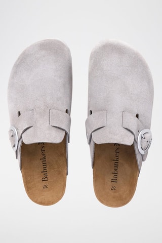 Sabot in pelle scamosciata - Grigio