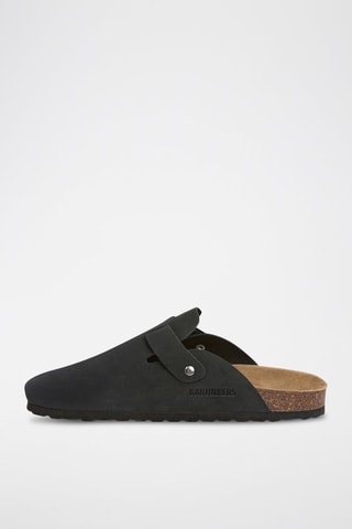 Sabot in pelle scamosciata - Nero