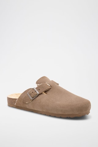 Sabot in pelle scamosciata - Marrone